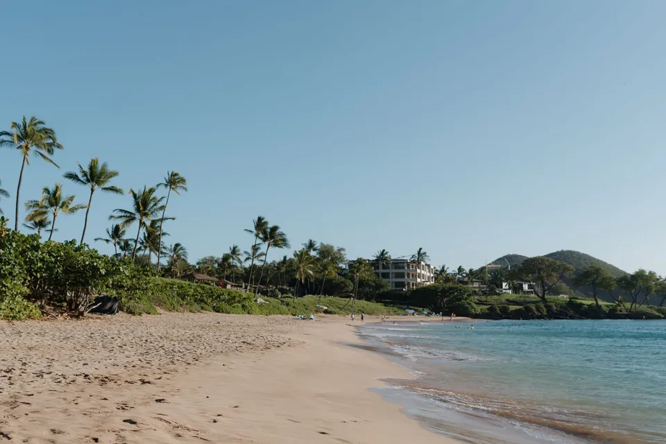 Tropical beach in Kihei, Maui, Hawaii