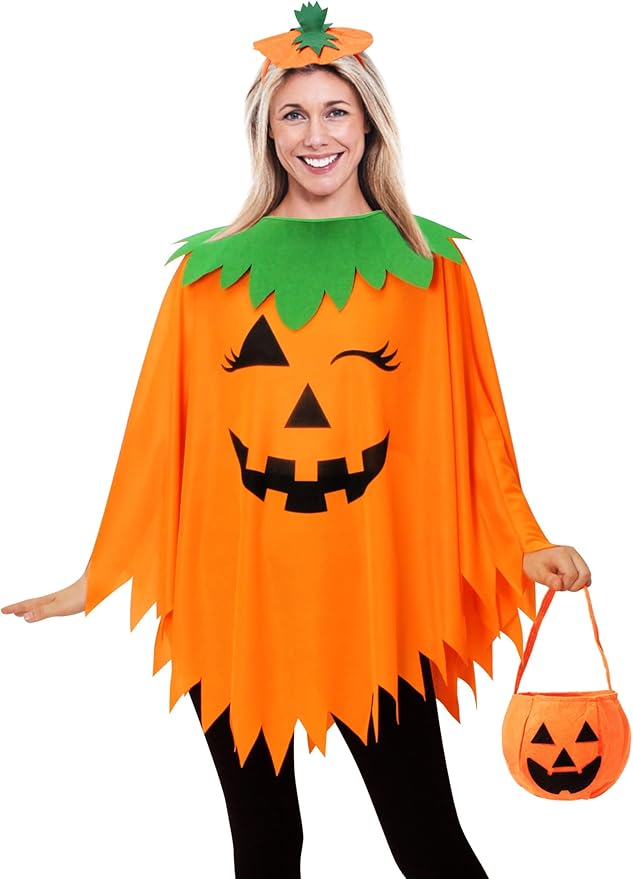 Women’s 3-Piece Pumpkin Halloween Costume Set for Parties!